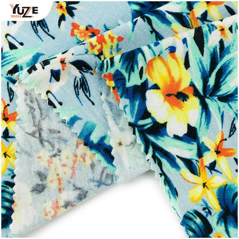 Yzgtp-es1018 rayon dres Spandex Print