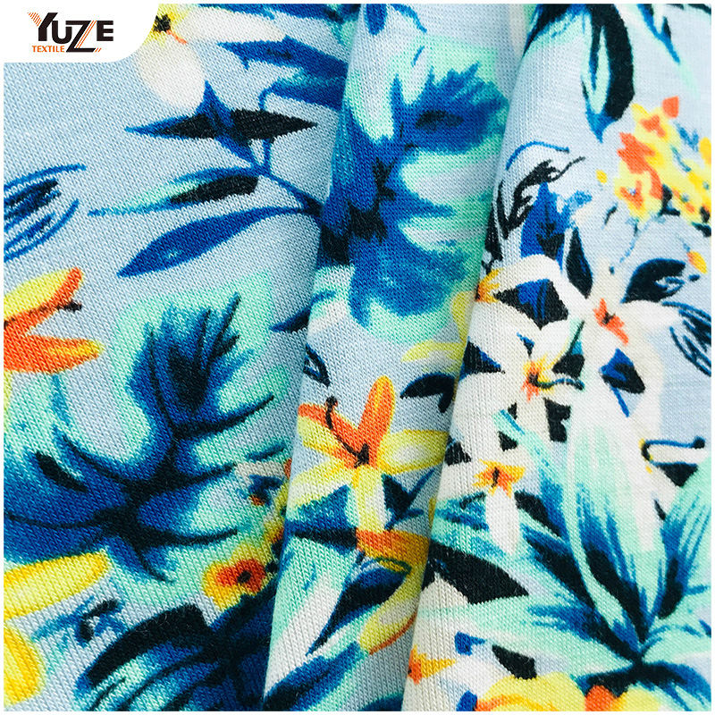Yzgtp-es1018 rayon dres Spandex Print