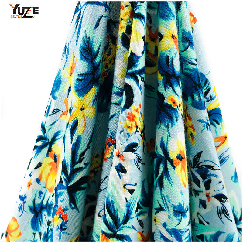 Yzgtp-es1018 rayon dres Spandex Print
