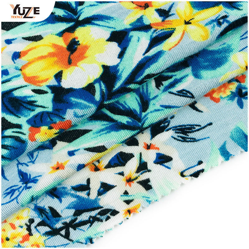 Yzgtp-es1018 rayon dres Spandex Print