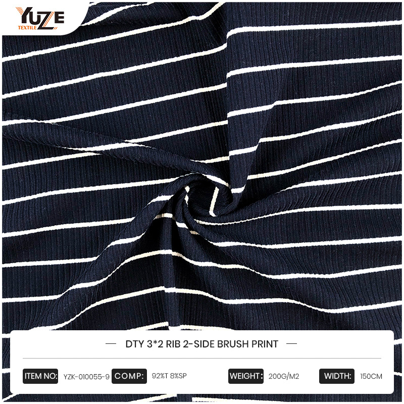 YZK-010055-9 DTY 3*2 RIB 2-SIDE BRASTER PRINT