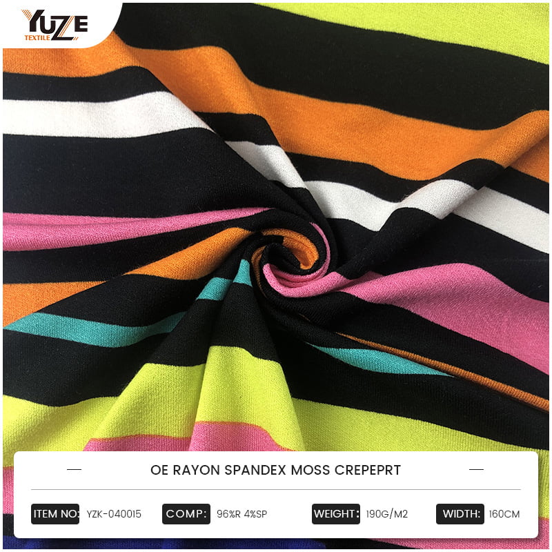 YZK-040015 OE Rayon Spandex Moss Crepeprt