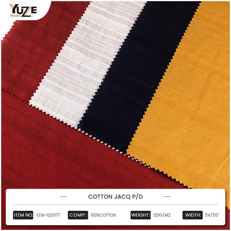 YZW-020177 Cotton Jacq Pd Jacquard Technologie: Perfektní fúze tkaní a umění