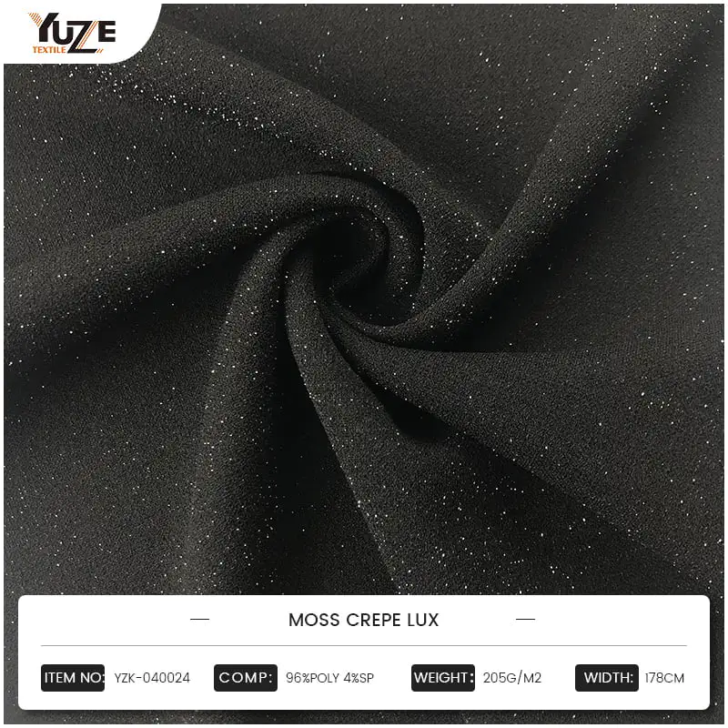 Nový zážitek z pohodlného nošení: Natahovatelnost výhoda YZK-040024 Moss Crepe Lux Fabric