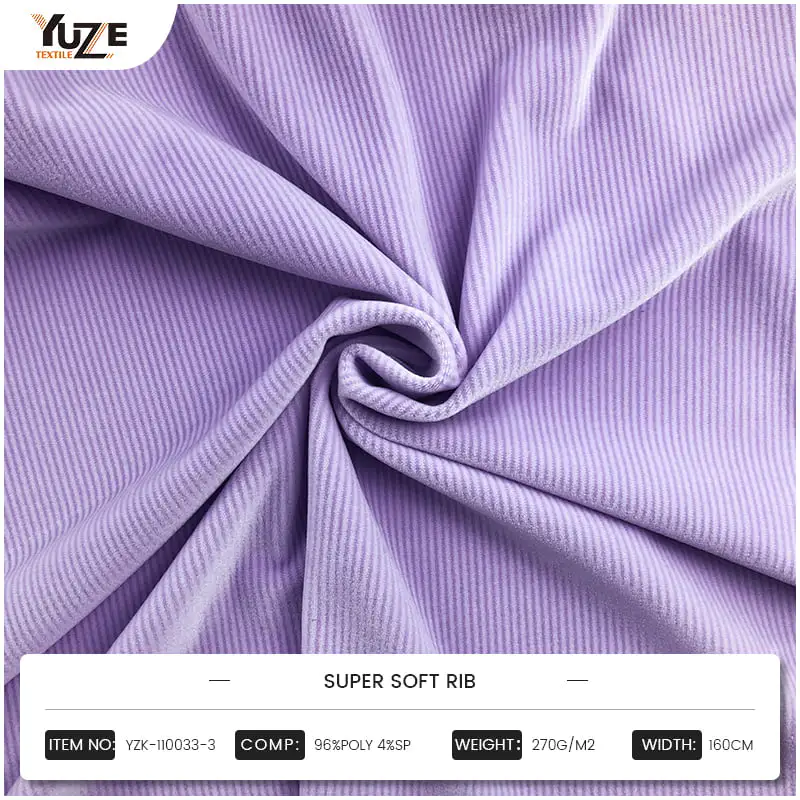 Měkký dotyk, přetvořte nový pohodlný zážitek-YZK-110033-3 Super Soft Rib Fabric je nově spuštěna
